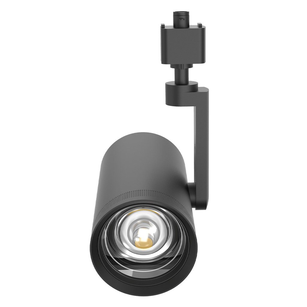 LED ZOOMABLE TRACK HEAD | 30W | AC120V | TRIAC DIMMING | 110LM/W | 5CCT ADJ: 27-30-35-40-50K | H-TYPE | ANGLE ADJUSTABLE | BLACK | RENO-TH30W-5CCT-ADJ-BK