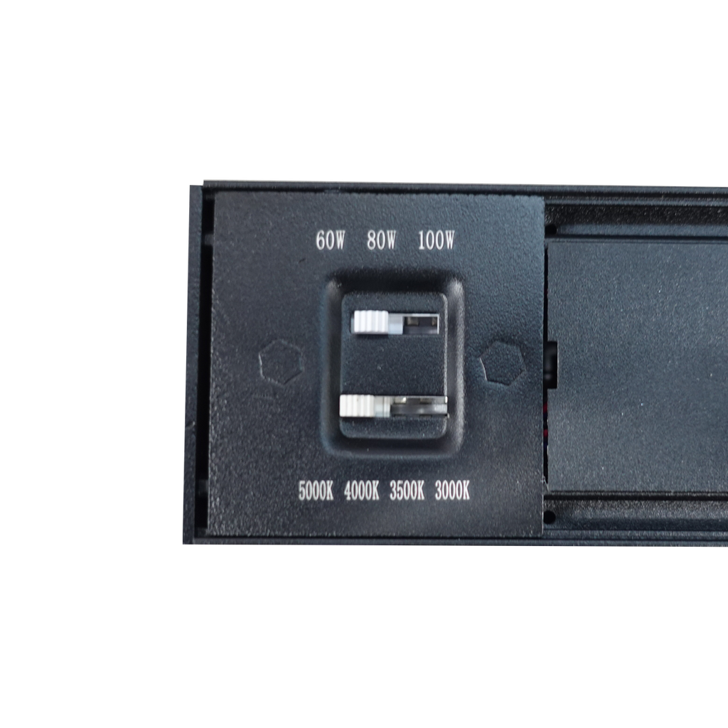 Architectural Strip Fixtures 8FT | Multi-wattage | Multi-CCT | 0-10V Dimming | 120-347V | 130lm/watt | Black Finish with 8FT CORD | RENO-TLSN8-DV-MCCT-MW-BK-G2 (8FT)