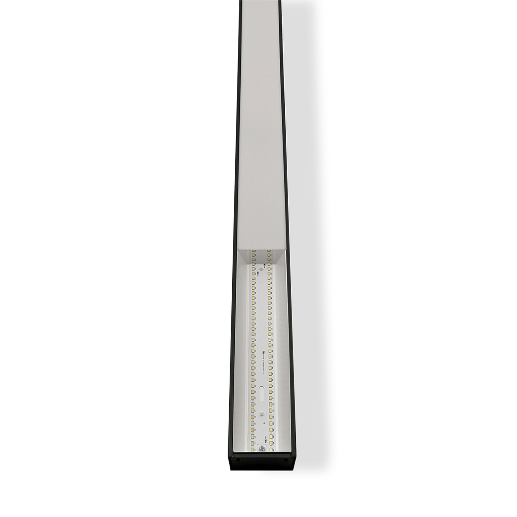 Architectural Strip Fixtures 8FT | Multi-wattage | Multi-CCT | 0-10V Dimming | 120-347V | 130lm/watt | Black Finish with 8FT CORD | RENO-TLSN8-DV-MCCT-MW-BK-G2 (8FT)