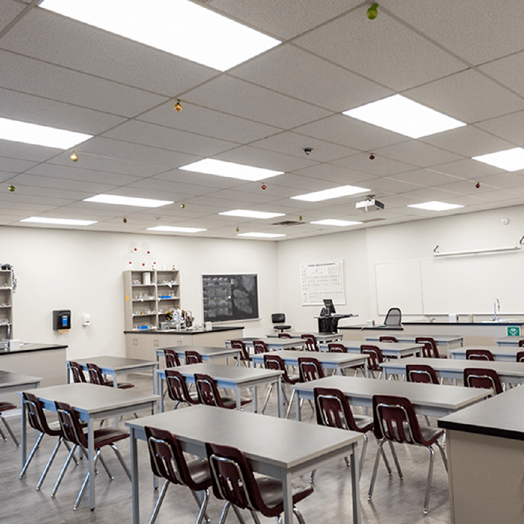 Sensor-Ready 2X2 Back-Lit Panel | **DOES NOT INCLUDE SENSOR**| Selectable Wattage 20/25/30/40W | Selectable CCT 3500/4000/5000K | Up to 133 lm/W | 120-347V | RENO-22BLPL-DV-MW-MCCT-MS