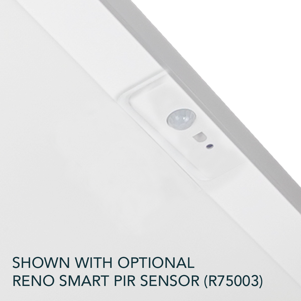Sensor-Ready 2X4 Back-Lit Panel | **DOES NOT INCLUDE SENSOR** | Selectable Wattage 30/40/50/60W | Selectable CCT 3500/4000/5000K | Up to 133 lm/W | 120-347V | RENO-24BLPL-DV-MW-MCCT-MS